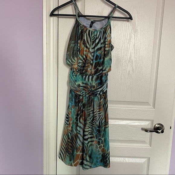 Vintage Marciano by GUESS printed designer mini dress - Picture 2 of 4